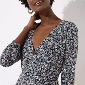 Loft Floral Wrap Dress, L. Soft & Comfortable